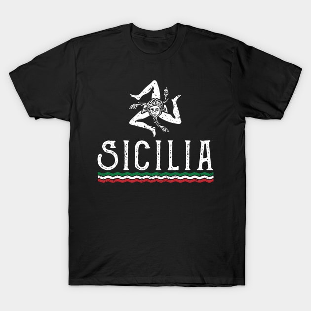 Love Sicilia Crest Siciliano Pride T-Shirt by zeno27